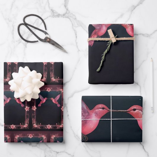 ハミングバお洒落ードラッピング紙 ラッピングペーパーシート (正面)