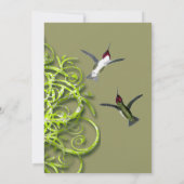 ハミングバお洒落ードラブバーズグリーンツリー 招待状 (裏面)
