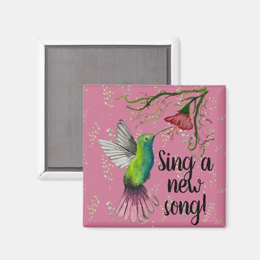 ハミングバかわいらしカラフルードクリスチャン磁石 マグネット (正面/裏面)