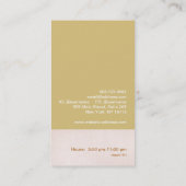 ハミングバかわいらしードピンクの芽の枝メイクアップアーティスト 名刺 (裏面)