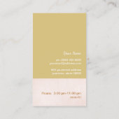 ハミングバかわいらしードピンク芽ブランチビジネスカード 名刺 (裏面)