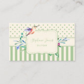 ハミングバかわいらしードフローラズストライプブティック 名刺 (正面)