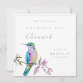 ハミングバかわいらしードマザーズデイブランチ招待状 招待状 (正面)