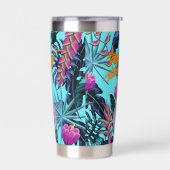 ハミングバはっきりしたードを持つ熱帯の葉柄 保温保冷タンブラー (左面)