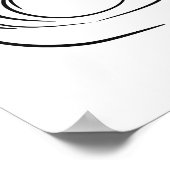 ハミングバエレガントードアンドフラワーラインアートウォール ポスター (角)