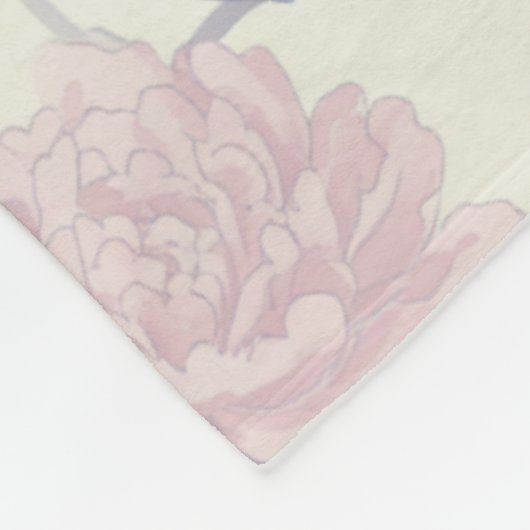 ハミングバエレガントードガーデンとフローラガーデンのパタ空白のーン フリースブランケット (角)