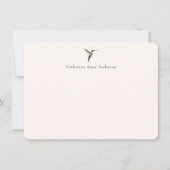 ハミングバエレガントードノートカード ノートカード (正面)