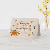ハミングバカスタムードサンクスギビングカード カード (黄色い花)