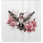 ハミングバカラフルリズシャワーカーテンセット シャワーカーテン (正面)