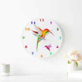 ハミングバカラフルーズイラストレーション ラージ壁時計 (ホーム)