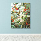 ハミングバカラフルーズヴィンテージキャンバスプリントプリント キャンバスプリント (インサイチュ (ウッドフロア))