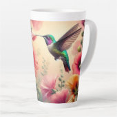 ハミングバカラフルードアンドフラワーズデザイン カフェラテマグ (右アングル)