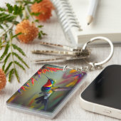 ハミングバカラフルードオイル塗装スタイル キーホルダー (正面右)