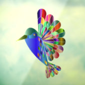 ハミングバカラフルードステンドグラス窓の貼り付け ウィンドウサイン (シート3)