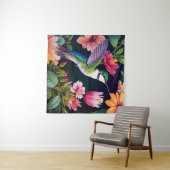 ハミングバカラフルードフラワーアート タペストリー (インサイチュ(横))