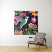 ハミングバカラフルードフラワーアート タペストリー (インサイチュ)