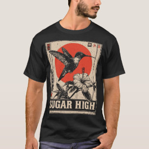 ハミングバサイケデリックードレトロフェスティバルデザイン Tシャツ