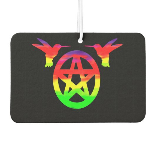 ハミングバサイケデリックード及び星形五角形空気清浄機 カーエアーフレッシュナー (正面)