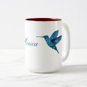 ハミングバパーソナライズされたッド ツートーンマグカップ (正面右)