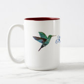 ハミングバパーソナライズされたッド ツートーンマグカップ (左)
