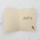 ハミングバパーソナライズされたーズ誕生日カード カード (内部)