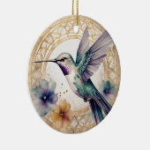 ハミングバパーソナライズされたードクリスマスオーナメント セラミックオーナメント (右)