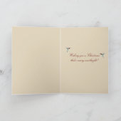 ハミングバパーソナライズされたードクリスマスツリーカード カード (内部)