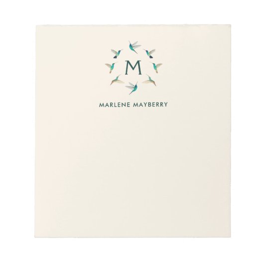 ハミングバパーソナライズされたードメモ帳 ノートパッド (正面)