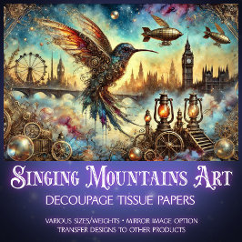 ハミングバビクトリアンードメカニカルボヤージュデコパージュ 薄葉紙