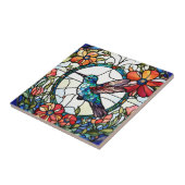 ハミングバフェイクードステンドグラス鳥 タイル (側面)