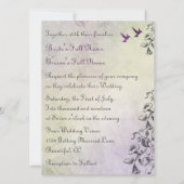 ハミングバーズアンドフラワーズ結婚式招待状 招待状 (裏面)