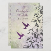 ハミングバーズアンドフラワーズ結婚式招待状 招待状 (正面/裏面)