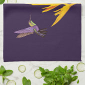 ハミングバーズイエローフラワー キッチンタオル (折り畳み)