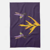 ハミングバーズイエローフラワー キッチンタオル (縦)