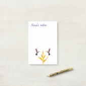 ハミングバーズイエローフラワー ポストイット (デスク上)