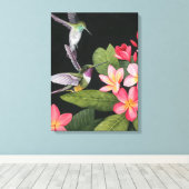 ハミングバーズインプルメリア キャンバスプリント (インサイチュ (ウッドフロア))