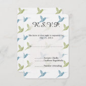 ハミングバーズウェディングRSVP 出欠カード (正面/裏面)