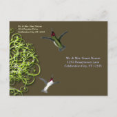 ハミングバーズエンチャントツリーリハーサルディナー インビテーションポストカード (裏面)