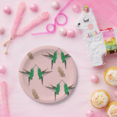 ハミングバーズゴールデンフェザー ペーパープレート (パーティー)