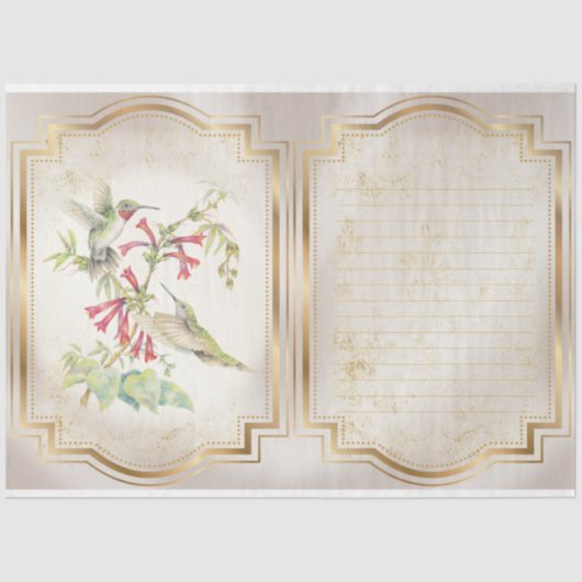 ハミングバーズシリーズデザイン3 薄葉紙 (正面)