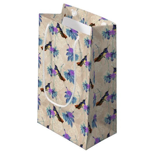 ハミングバーズシリーズデザイン4小抱き枕 スモールペーパーバッグ (正面アングル)