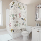 ハミングバーズシータートルズフグエフェフランスのメラ シャワーカーテン (インサイチュ)