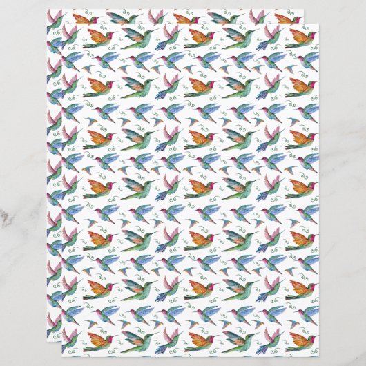 ハミングバーズスクラップブック紙 (正面/裏面)