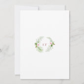 ハミングバーズツインズピンクプロテアベビーイン開花 招待状 (裏面)