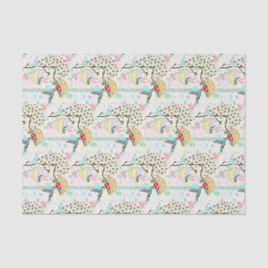 ハミングバーズティーカップ春フローラガーデン 薄葉紙 (正面)