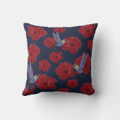 ハミングバーズハイビスカスフローラアート クッション (裏面)