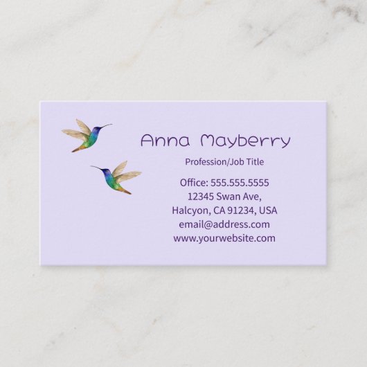 ハミングバーズビジネスカード 名刺 (正面)