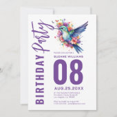 ハミングバーズフローラブーカーバースデーパーティー 招待状 (正面)