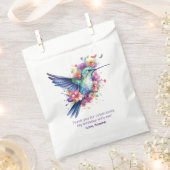 ハミングバーズフローラブーケバースデーパーティー フェイバーバッグ (クリップ留めされた状態)