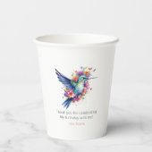 ハミングバーズフローラブーケバースデーパーティー 紙コップ (裏面)